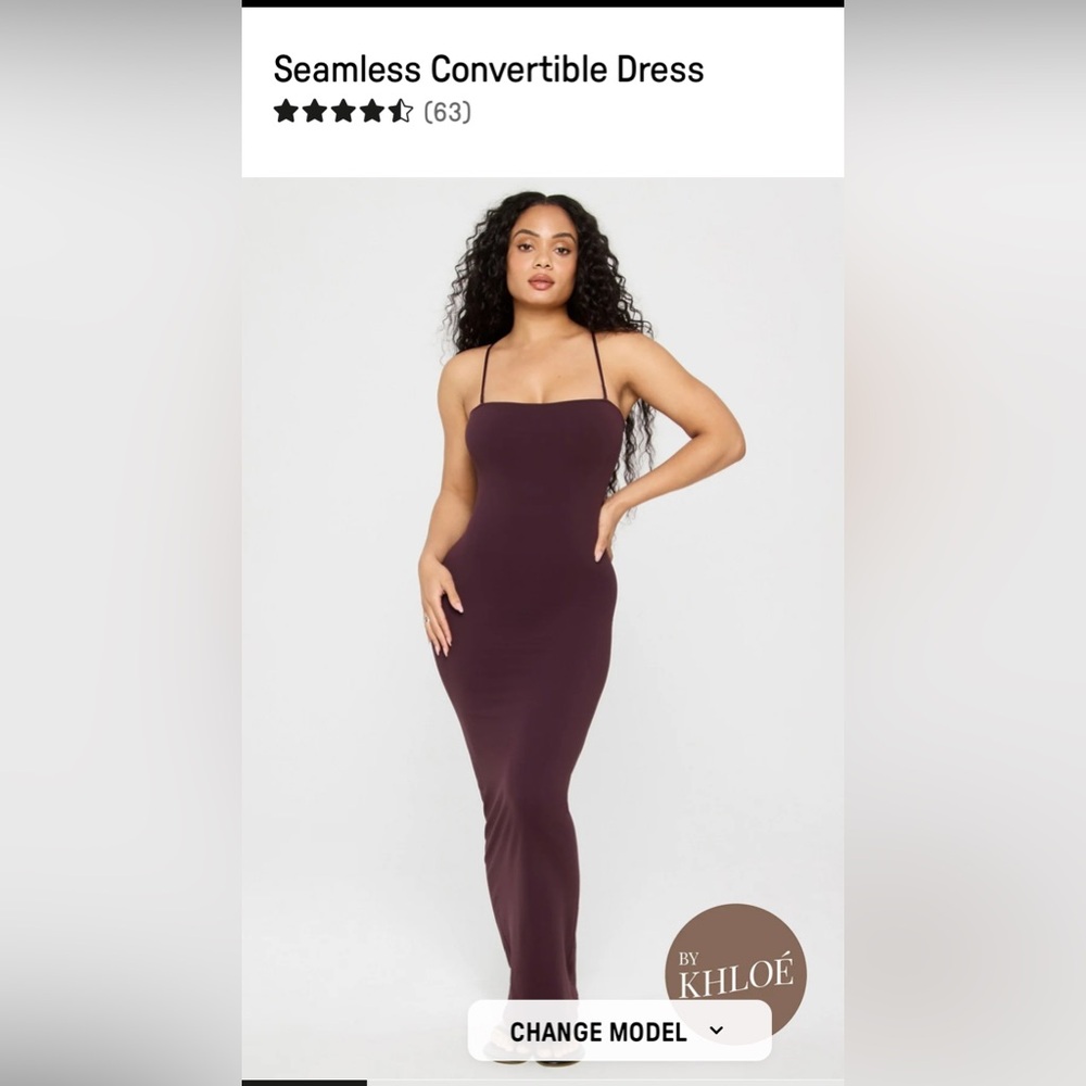 Women's Seamless Convertible Dress - Oxblood